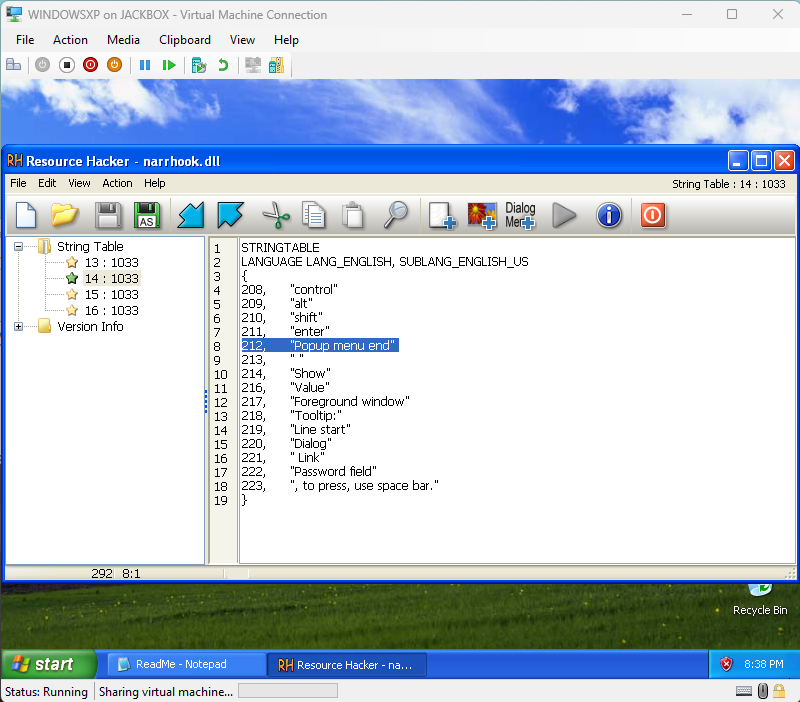 Popup Menu End